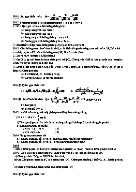 Bộ đề thi học kì 1 Toán 9